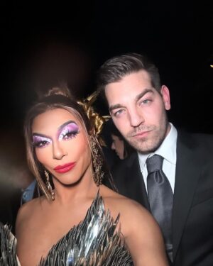 D.J. 'Shangela' Pierce Instagram - brought my own lighting and definitely put it to use! 😁✨ great seeing so many friends last night, and even meeting new ones. Plus, more than $10 million was raised for HIV awareness and research. A FABULOUS NIGHT xo Thank you @ejaf!!