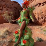 D.J. "Shangela" Pierce Instagram - if it’s up, then it’s stuck 🌵🧡😊 👗 @diegomontoyastudio @rickyrey 💄 @lushiousmassacr 💇🏽‍♀️ @wigsandgrace 💎 @roxbycox 📸 @liamrileycb Mojave Desert