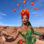 D.J. "Shangela" Pierce Instagram - if it’s up, then it’s stuck 🌵🧡😊 👗 @diegomontoyastudio @rickyrey 💄 @lushiousmassacr 💇🏽‍♀️ @wigsandgrace 💎 @roxbycox 📸 @liamrileycb Mojave Desert