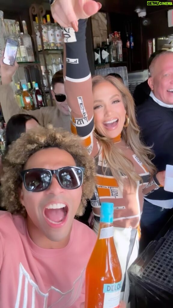 D.J. "Shangela" Pierce Instagram - Serving up good times and @delola with @jlo ❤️ WHAT A MOMENT!!!! @theabbeyweho #cantgetenough my sweatshirt: custom design by @waltercollection The Abbey Food & Bar - West Hollywood