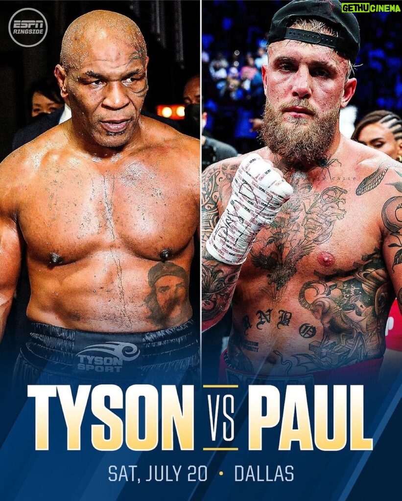 D.L. Hughley Instagram - If this guy wants to be taken seriously as a professional boxer… this ain’t it. Mike Tyson is legendary… even at 60 years old I wouldn’t suggest most people trying to test his gangster, but this is far from even. Seriously though… what’s next, boxing Muhammad Ali‘s hologram?? It’s simple, go out and fight some guys in your similar age and weight class that are real contenders. Far for me to knock anybody else’s hustle, but this is an exhibition, not a boxing match. Mike Tyson will ALWAYS be a GOAT💥🥊 #TeamDL @espnringside : Repost from @espnringside • Mike Tyson will face Jake Paul in a boxing match on July 20 at the home of the Dallas Cowboys, AT&T Stadium in Arlington, Texas, in the main event of a card that will air on Netflix, officials told @marcraimondimma.