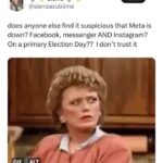 D.L. Hughley Instagram - Don’t act like I was the only one!! 🙄😩🤣 #TeamDL On #PrimaryElectionDay though… HMMMMM🤔 Source - @hollywoodunlocked : HU Staff: Kecia Gayle @Kecia.Kae Another day, another outage: This morning of Super Tuesday, social media platforms including Facebook, Instagram, Messenger, and Threads, experienced massive outages, leaving millions of users frustrated and unable to access their accounts. The outages, which began around 9 a.m. ET, came at a critical time as primary elections were underway across the country. __________________________________________________ According to reports from Downdetector, hundreds of thousands of users were impacted by the outage, with many experiencing issues such as being logged out of their accounts and unable to log back in. The timing of the outage could not have been worse, as polls were opening for primary voters and users were left scrambling for alternative ways to stay informed and connected. _________________________________________________ Andy Stone, the director of communications for Meta, the parent company of Facebook, acknowledged the issue in a statement, saying, “We’re aware people are having trouble accessing our services. We are working on this now.” The lack of a clear timeline for when the services would be fully restored only added to the frustration of users who rely on these platforms for communication and information. However, now that some are starting to regain access to their accounts, social media users are reacting to this latest incident online, __________________________________________________ Click link in bio to read full story on Hollywoodunlocked.com 📸: Getty Images