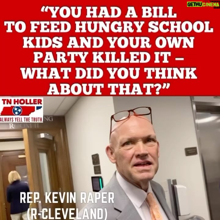D.L. Hughley - 21.1K Likes - TENNESSEE REPUBLICANS: “PRO LIFE”
ALSO TENNESSEE REPUBLICANS: “🗣️F*#K THOSE KIDS”
#TeamDL
@thetnholler :
WATCH: “You had a bill to feed hungry school kids but your own party killed it. What did you think about that?”
Republicans blocked bills to feed kids from @Kevin Raper (R) & jrclemmons (D)— yet push a $1.6 BILLION corporate tax break + hundreds of millions for vouchers.