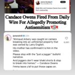 D.L. Hughley Instagram - WELP!! SO WHAT Y’ALL GOT GOING ON THIS SUNDAY? 🤷🏾‍♂️🤔 YOU’LL FIND OUT JUST HOW BLACK YOU ARE ONE WAY OR ANOTHER. #TeamDL @theshaderoom : #CandaceOwens has been relieved of her duties at The Daily Wire, #Roomies! Owens began working with The Daily Wire in 2021, hosting a weekday commentary show for the company’s website. _____________________________________ The Daily Wire CEO #JeremyBoreing broke the news in a tweet on Friday saying, “Daily Wire and Candace Owens have ended their relationship.” Candace confirmed the news in a tweet of her own that reads, “The rumors are true — I am finally free.” _____________________________________ According to @mediaite, Owens’ departure from the outlet comes after “months of tensions between her and Daily Wire co-founder Ben Shapiro over her promotion of various anti-Semitic conspiracy theories.” _____________________________________ Owens recently appeared on The Breakfast Club and spoke about an incident between her and Daily Wire Founder #BenShapiro. She says they had a misunderstanding regarding tweets she made surrounding Israel and Hamas, to which Ben replied that she should quit. During her sit down with Charlamagne, Owens stated, “Ben doesn’t have the power to fire me.” (SWIPE) (📸: @gettyimages 🎥: @thebreakfastclub) ✍🏽: #TSRStaffAM