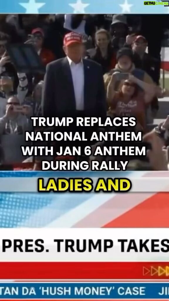 D.L. Hughley Instagram - THIS IS SICK!! #TeamDL @meidastouch : Donald Trump has desecrated our National Anthem and replaced it with a song sung by those arrested for their role in January 6. Follow @meidastouch for updates