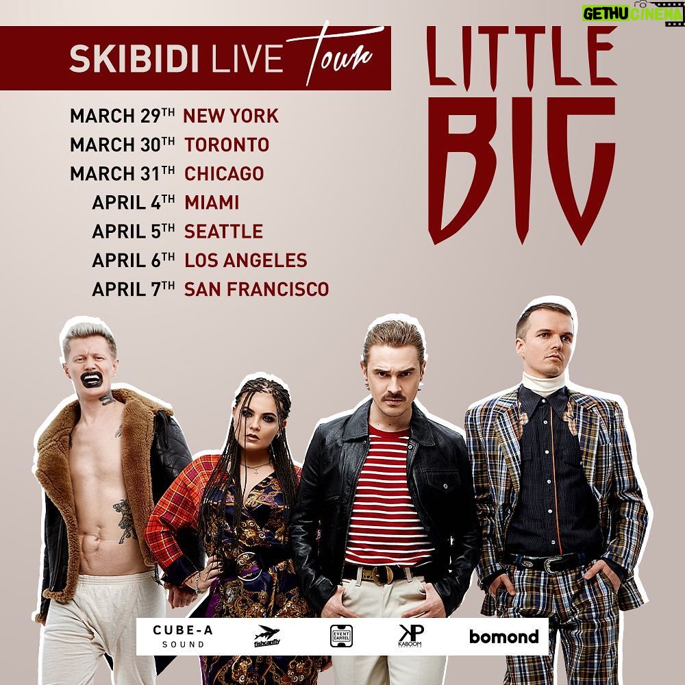 Илья Прусикин Instagram - SKIBIDI LIVE TOUR by #littlebig first time in USA🇺🇸 and CANADA🇨🇦prepare to madness SUKABLYAT. Link in bio.