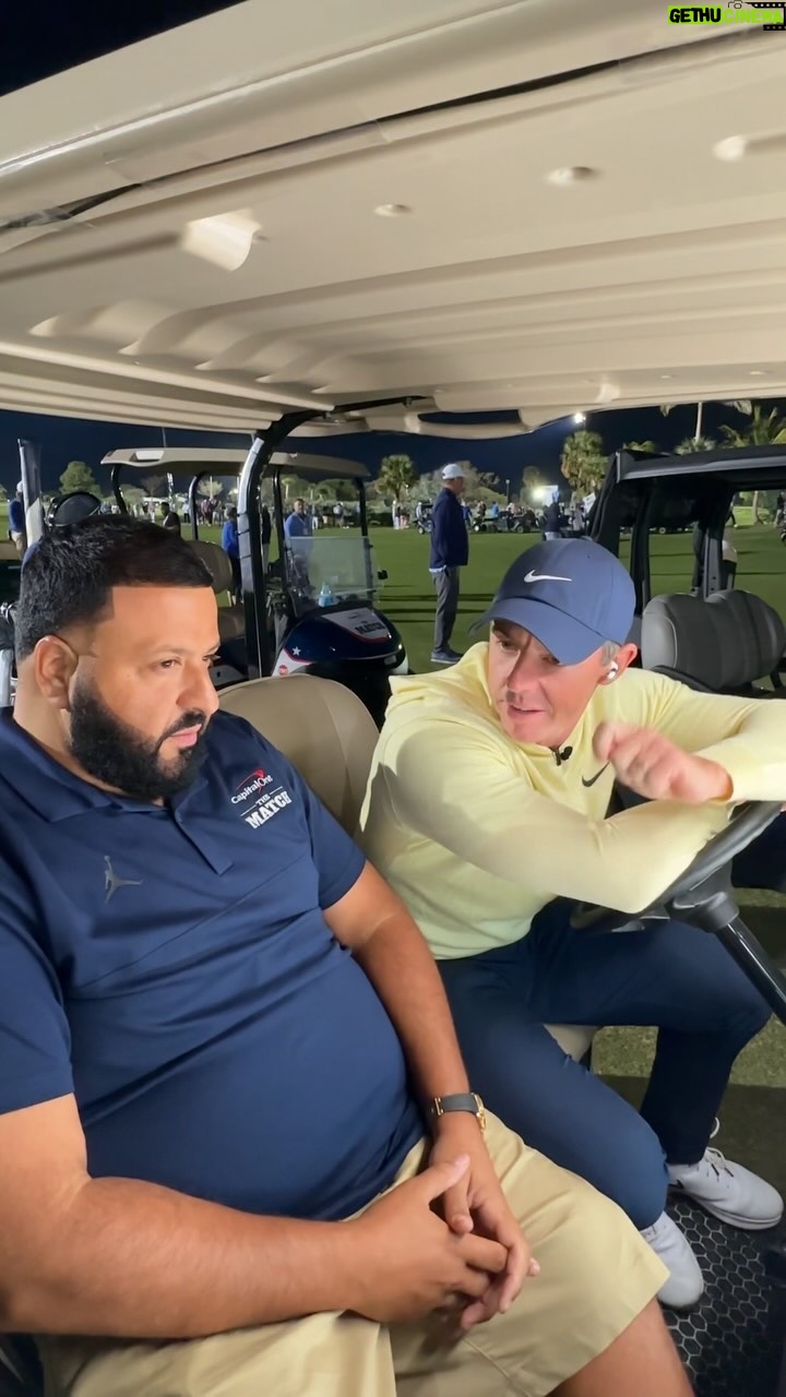 DJ Khaled Instagram - Thank you @rorymcilroy for the amazing advice ! SWING THOUGHTS 💭 @wethebest | GOLF ⛳️