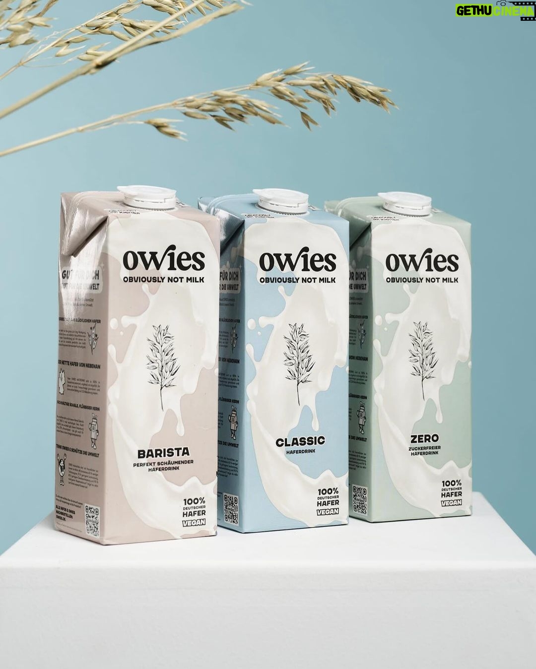 Dagi Bee Instagram - anzeige | Say HELLO to @owies_drink 🥛🌾🤍 Nach fast 2 Jahren Arbeit ist unser Haferdrink OWIES endlich erhältlich auf OWIES.de 🥹 In diesem Produkt steckt so viel Liebe & Arbeit drin .. und ihr seid auch ein SO großer Teil davon! Ihr habt nicht nur die finale Farbe für die ZERO Edition ausgewählt, sondern, 3 aus der Community haben sich mit Ihren Zeichnungen auf allen Sorten verewigen könne! 😍 @owies_drink ist UNSER gemeinsamer Haferdrink! 🤍 Ab sofort könnt ihr exklusiv OWIES im Bundle bestellen, ab November findet Ihr uns in Oberhausen CentrO im eigenen POP-UP Store - und ab 2024 auch im Einzelhandel. ✨ #owies #haferdrink #obviouslynotmilk