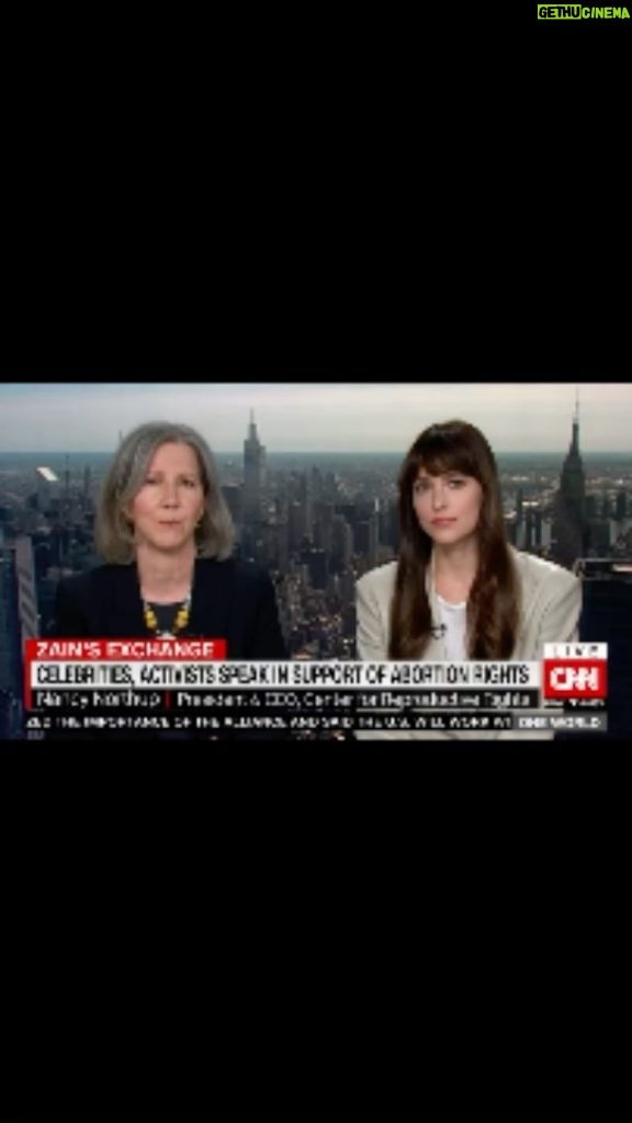 Dakota Johnson Instagram - Last week I joined @ReproRights CEO Nancy Northup on @cnn to discuss the abortion access crisis in America as we prepare for the Supreme Court to overturn Roe v Wade. Being able to make personal decisions about our bodies and our futures is central to every person's liberty and basic human rights. But that right is under attack, and we need to get loud. We need to fight for a future where abortion isn't just legal but also accessible, affordable, safe, and supported in all communities, because #AbortionIsEssential.    Make sure you turn out to vote for pro-choice candidates up and down the ballot in every election and at every level of government – voting solely for federal candidates will not be sufficient to protect our reproductive rights in 2022 or ever. Check out @ReproRights’ “What if Roe Fell” state by state map to know where your rights stand when Roe is overturned. Link in bio.