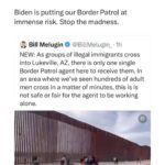 Dan Crenshaw Instagram - Hey @potus & @sec_mayorkas can you explain why you’re putting our Border Patrol in danger? Can you explain how one agent is expected to process hundreds of migrants alone? Is this your definition of successful border policies? Call my office any time to discuss. I’d love to have a conversation about this.