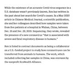 Dan Crenshaw Instagram - More proof of what we already know: China withheld critical information about COVID for weeks as the pandemic spread across the world. #china #covid