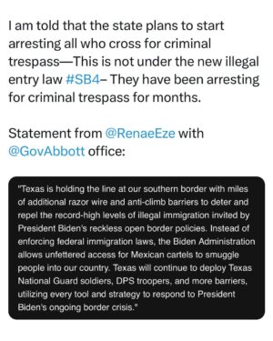 Dan Crenshaw Instagram - Fully behind our Governor.