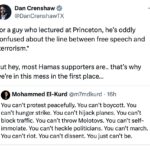Dan Crenshaw Instagram – You can’t rape Israeli women. You can’t murder children in front of their parents. You can’t abduct the elderly. 

Yes, the world is against you.