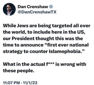 Dan Crenshaw Instagram - The scary part is that they’re serious.