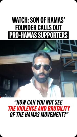 Dan Crenshaw Instagram - If you don’t know who this is, it’s Mosab Hassan Yousef. The son of a founding Hamas leader. He grew up as a member of Hamas until he left to become a spy for Israel’s internal security service, Shin Bet.
 
He knows who Hamas really is, and he makes one thing very clear: You cannot reason with Hamas. Their goal is not Palestinian liberation, it’s the destruction of Israel and all Jews. Anyone who thinks otherwise is horribly mistaken. 
 
This his latest video — a message to Pro-Hamas supporters in the West. Watch.