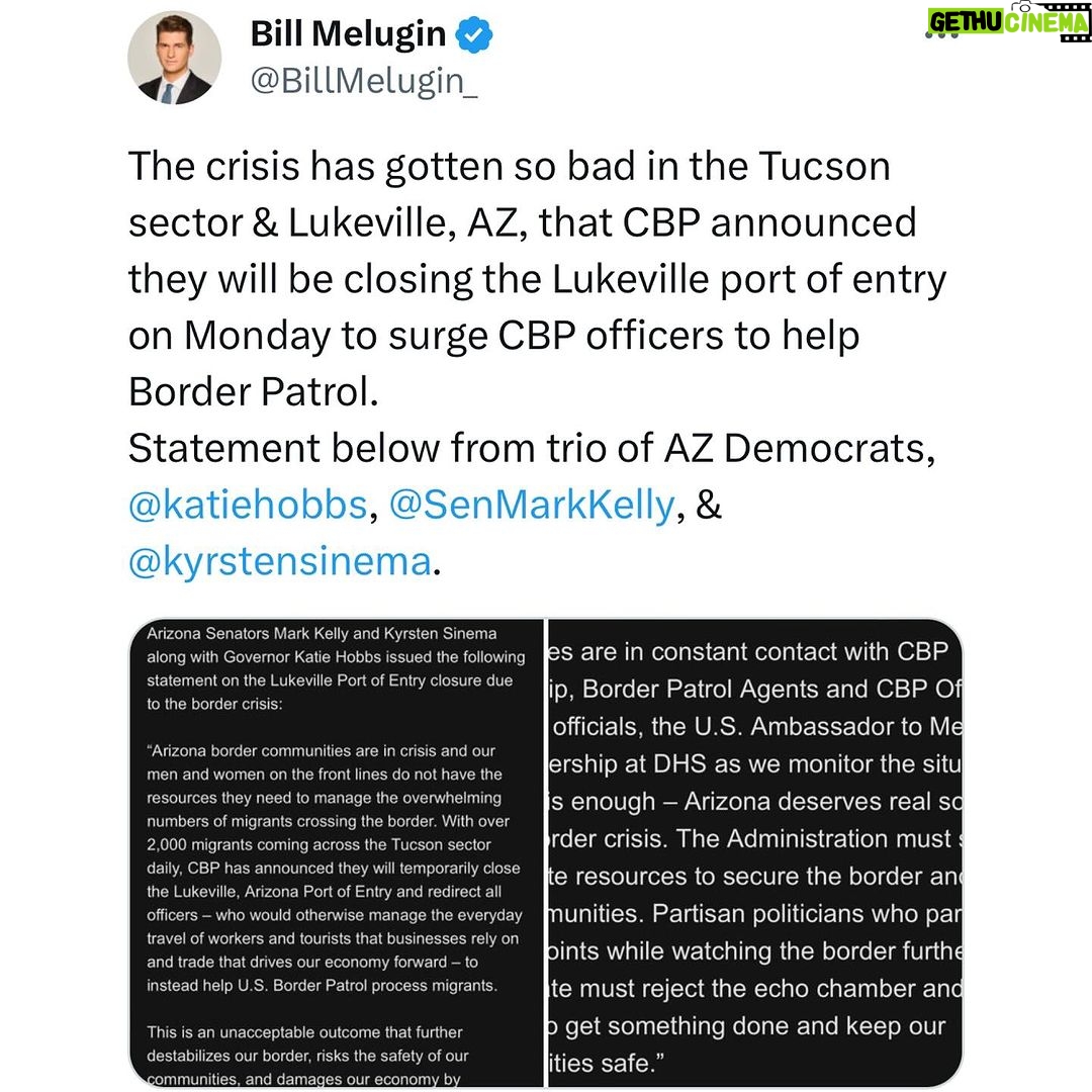 Dan Crenshaw Instagram - Yeah, you read that right. 17,500 in one week. The sheer incompetence and negligence from Mayorkas has led to an unmitigated disaster. He actively ignores the state of crisis at our border while border patrol and border communities suffer. He’s unable, unqualified, and uninterested in doing his job. Impeachment is long overdue.