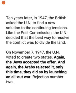 Dan Crenshaw Instagram - Great history swipe from @prageru. Maybe now you’ll think twice about chanting “free Palestine.”