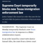 Dan Crenshaw Instagram – At this point, it’s like the Biden Admin is doing everything they can to make sure the border STAYS in crisis. 

ICYMI, earlier today a Federal Appeals court ruled a Texas immigration law could go into effect this weekend, allowing law enforcement officers in Texas to arrest & jail any illegal immigrants crossing the border. This was a HUGE win for Texas and for the rest of the country, but not even 24 hours later it was put on hold at the request of the Biden Admin. 

Americans won’t forget this come November.