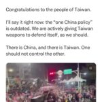 Dan Crenshaw Instagram - Congratulations William Lai, the next President of Taiwan. Proud to see democracy stand with the Taiwanese people for another 4 years.