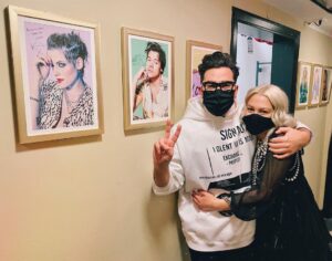Dan Levy Instagram - Some new pals and some old pals. This one right here is changing the game. Glad I got to watch that magic live. ✨ @phoebebridgers
