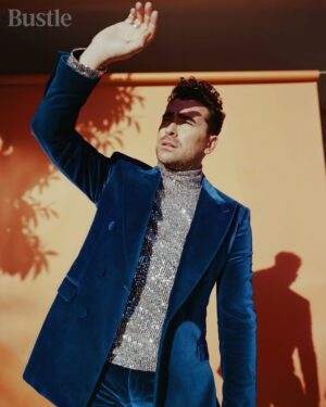 Dan Levy Instagram - Talked to the great @peelebanana about the confusion of processing good news in a bad year. Expecting a hefty therapy bill from the incred @bustle team. And yes, working with @internetbby was a fucking dream. ❤️ (link in bio)
⁠
Photographer: @internetbby⁠⠀
Stylist: @dereksroche⁠⠀
Grooming: @milesjeffrieshair⁠⠀
Art Director: @ehover⁠⠀
Bookings: @specialprojectsmedia⁠⠀
Videographer: @samrmiron⁠⠀
VP Of Fashion: @tiffanyreid⁠⠀
VP Of Creative: @karen.hibbert
Magical Wizardress: @meganzehmer