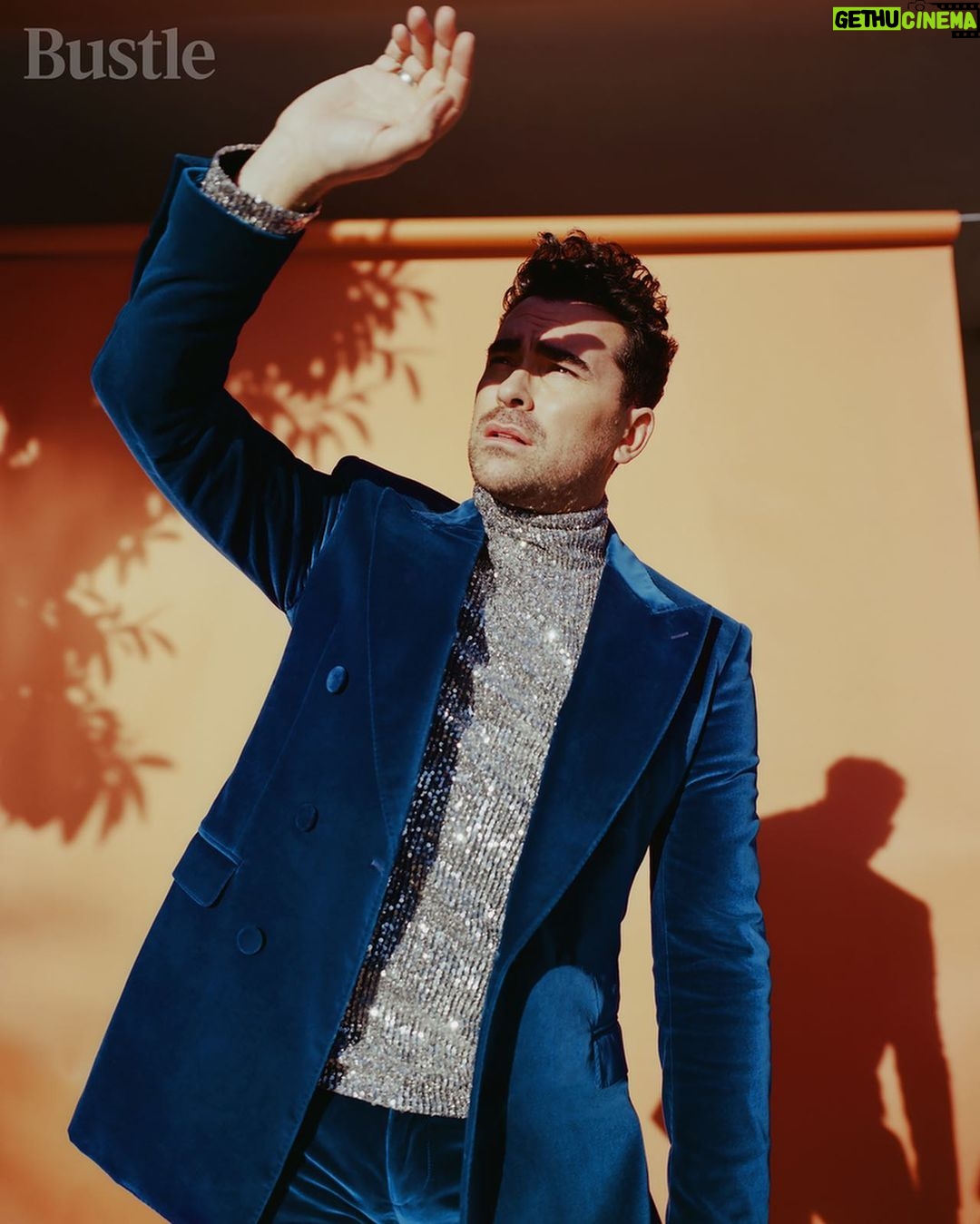 Dan Levy - 507.2K Likes - Talked to the great @peelebanana about the confusion of processing good news in a bad year. Expecting a hefty therapy bill from the incred @bustle team. And yes, working with @internetbby was a fucking dream. ❤️ (link in bio)
Photographer: @internetbby⠀
Stylist: @dereksroche⠀
Grooming: @milesjeffrieshair⠀
Art Director: @ehover⠀
Bookings: @specialprojectsmedia⠀
Videographer: @samrmiron⠀
VP Of Fashion: @tiffanyreid⠀
VP Of Creative: @karen.hibbert
Magical Wizardress: @meganzehmer
