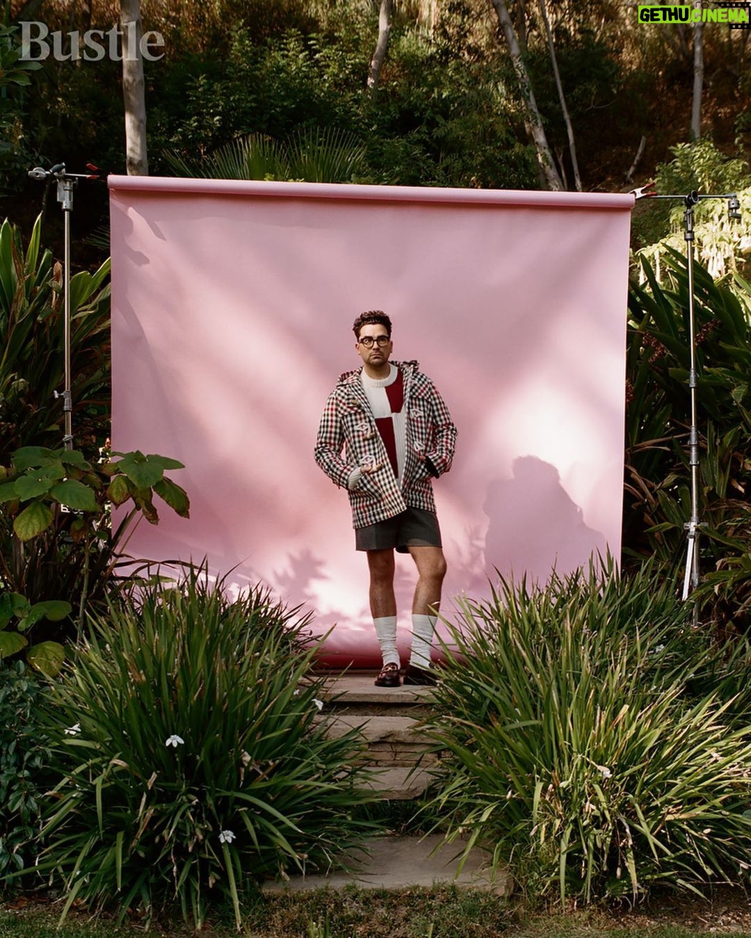 Dan Levy - 507.2K Likes - Talked to the great @peelebanana about the confusion of processing good news in a bad year. Expecting a hefty therapy bill from the incred @bustle team. And yes, working with @internetbby was a fucking dream. ❤️ (link in bio)
Photographer: @internetbby⠀
Stylist: @dereksroche⠀
Grooming: @milesjeffrieshair⠀
Art Director: @ehover⠀
Bookings: @specialprojectsmedia⠀
Videographer: @samrmiron⠀
VP Of Fashion: @tiffanyreid⠀
VP Of Creative: @karen.hibbert
Magical Wizardress: @meganzehmer
