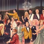 Dan Levy Instagram - I only wish this beautiful illustrated opening spread for @entertainmentweekly was real life. What I would give to be embraced by John Waters while standing in front of Marlene Dietrich while also managing to pull off a turtle neck IRL! Illustration by @jackmrhughes. 🌈✨