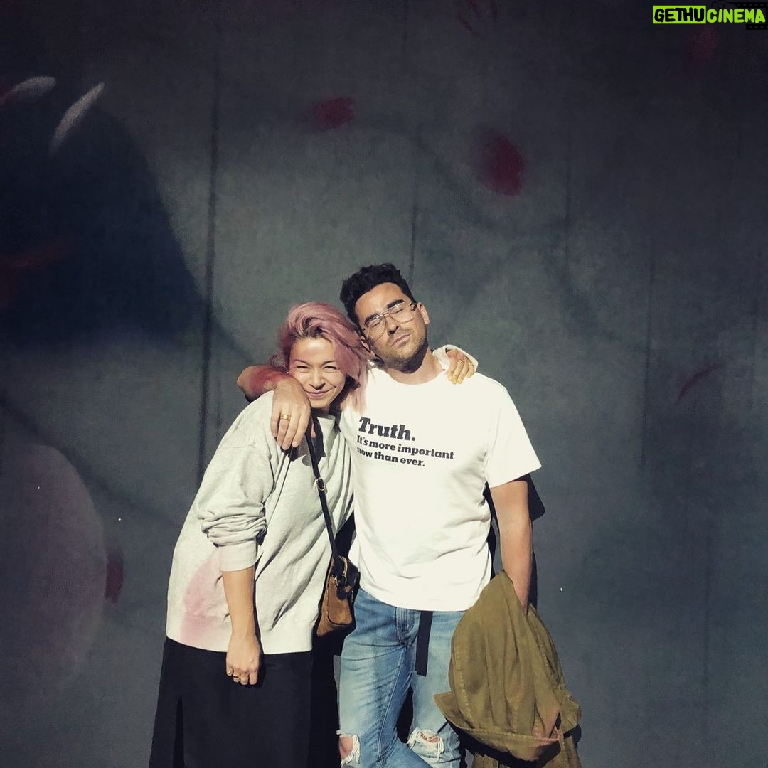Dan Levy Instagram - Happy Birthday, my dearest Julie. I just love ya. Remember hugs? x Tokyo, Japan