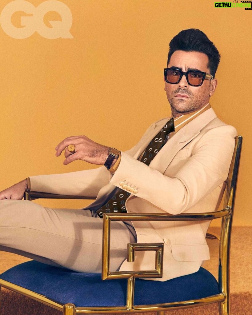 Dan Levy Instagram - @gq was the first magazine I ever bought. Needless to say, this whole experience was a dream come true. Talked all about the end of @schittscreek, among other ~gentlemanly~ things! (Link in bio) Photographs by @daniellelevitt Styled by Jon Tietz @tietztietz Grooming by Johnny Hernandez