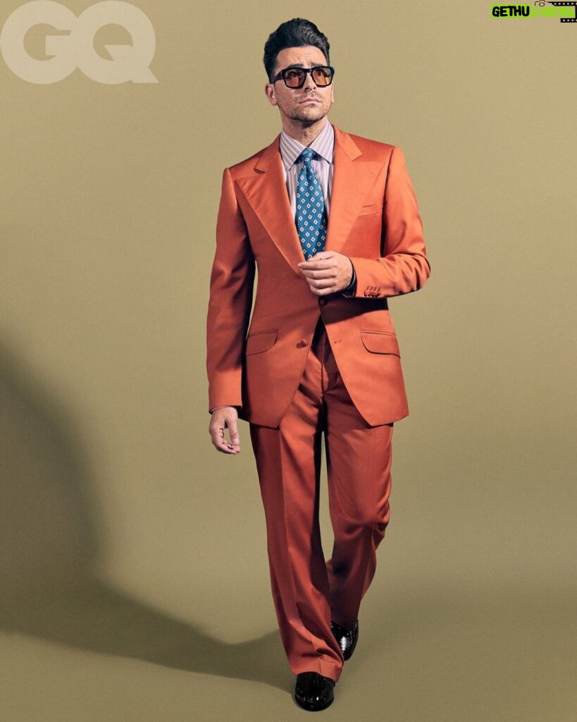 Dan Levy Instagram - Last one. Big love to @tietztietz who styled the f*ck out of this shoot. Well done, sir. And to @daniellelevitt for making me feel like a million lira! ✨ Photographs by @daniellelevitt Styled by Jon Tietz @tietztietz Grooming by Johnny Hernandez