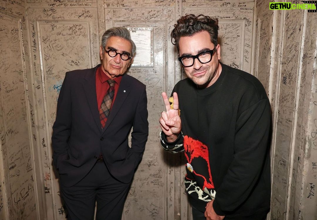 Dan Levy - 503.5K Likes - A quick 24 hours in NYC to launch the book with Euge. So nice seeing everyone last night at @beacontheatre! Last night’s event resulted in 2780 books sold through @thelitbar - a Bronx-based independent bookshop/wine bar! While you can buy the book everywhere today, I encourage you to shop local. 💫
📷 Arturo Holmes