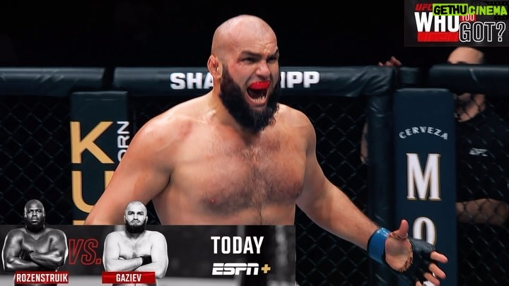 Dana White Instagram - Who you got: Rozenstruik or Gaziev? #UFCVegas87 is LIVE TODAY on @espn+ at 4pmET