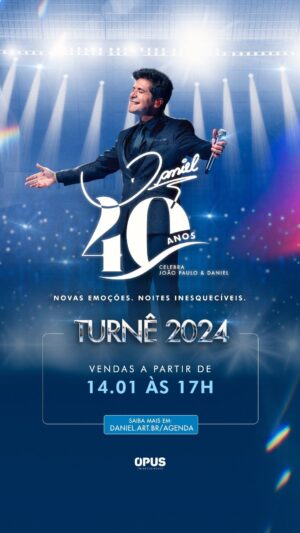 Daniel Instagram - A Turnê 2024 continua! | Novas emoções. Noites inesquecíveis. Acompanhem diariamente as atualizações deste projetos no site: www.daniel.art.br e Daniel APP. ❤️🎶

Contato para Shows:
leticia.berbel@opusentretenimento.com
. . .
Realização: Daniel Promoções / @opusentretenimento
. . .
#ProduçãoDaniel
