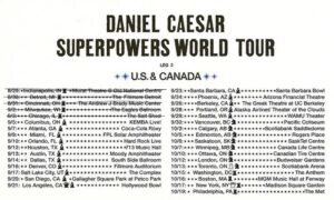Daniel Caesar Instagram - US CANADA TOUR HAPPENING RIIIIIIIIIIGHT NOOOOOOOOOOW