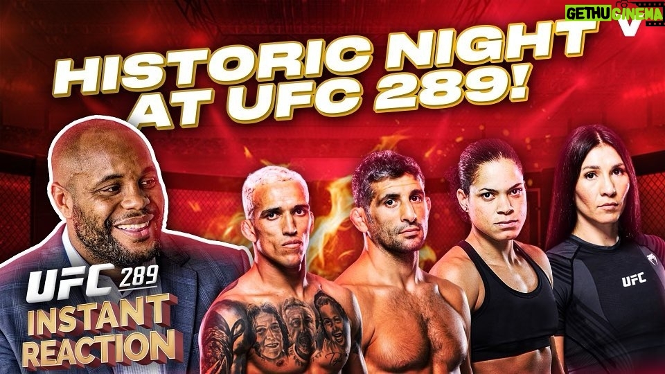 Daniel Cormier Instagram - What a night from Vancouver, the female š walked away. Do Bronx is back is he ready for another title shot? That and so much more happened in Canada. My instant reaction from octagon side is live in less than :30 minutes 12:15 eastern / 9:25 pacific. Go and check it out. Man what a fun night of fights. I have the best job in the world. Link in my bio