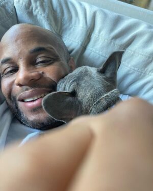 Daniel Cormier Instagram - So yesterday, onyx had to be put down. This little guy will be missed by everyone that came into contact with him. He was a happy little guy and loved playing and sharing love. I’m going to miss you, onyx (ah-na). Luna loved you so so much. He was our dog, academy dog, UFC dog, and he was the little dog that everyone loved. I’ll miss you, little buddy. It is hard to imagine loving your dog this much. I am so sad. #riponyx