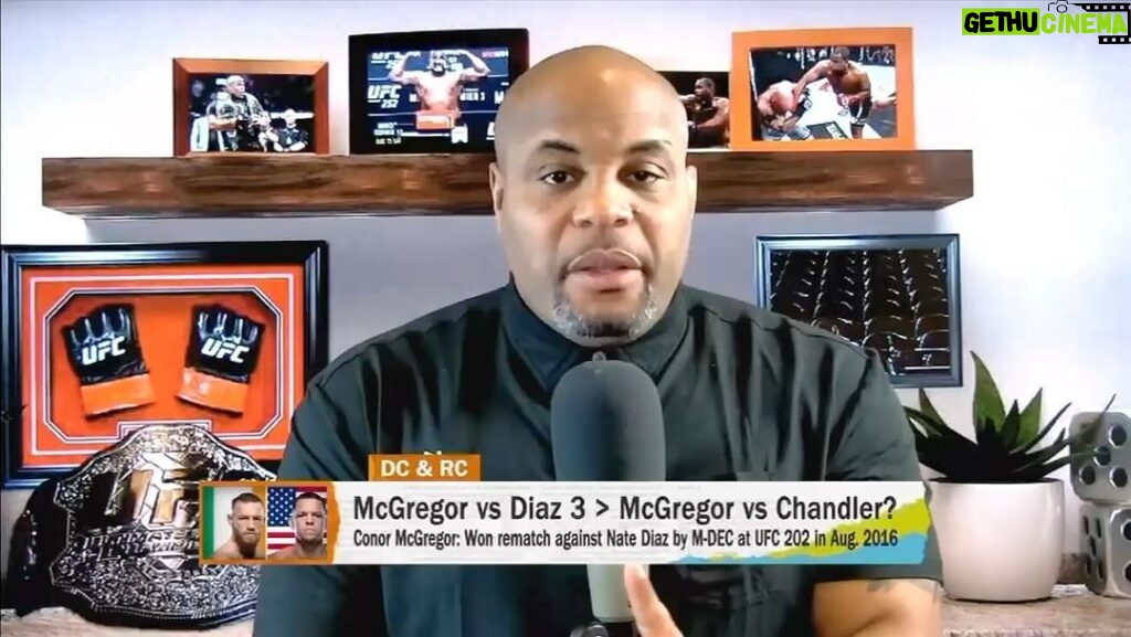Daniel Cormier Instagram - DC &RC is live and I did say this but I also said I believe Chandler will get the fight but I feel Mike would be fighting back if he fights Conor. That led to a big disagreement between RC and I. Check it out. Link in my bio @espnmma @realrclark