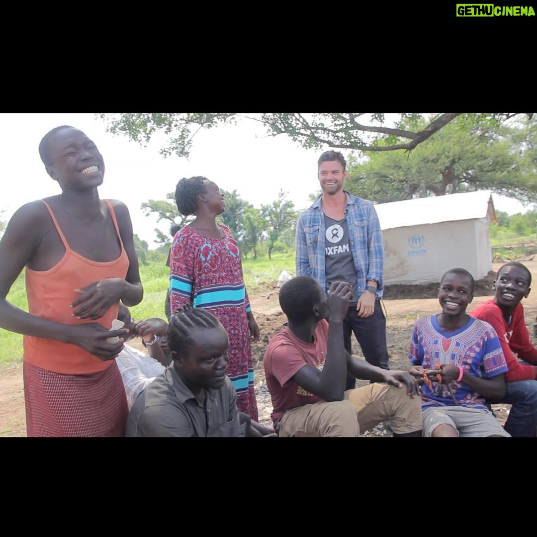 Daniel Gillies Instagram - refugee girl responds to my suggestion that she should cornrow my locks. please join us for a Facebook Live at 10am EST today. if you wish to support myself and OXFAM in helping the refugees of the south Sudanese conflict -- HIT THE LINK in my BIO. There's a kickass T-shirt there. 100% of everything you give goes to these beautiful people.