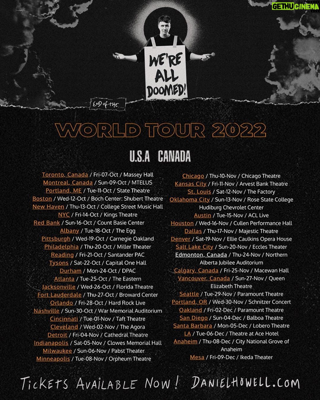 Daniel Howell Instagram - UK TOUR WAS A VIBE NOW FOR USA + CANADA LIFE IS ACTUALLY GOOD THANK YOU