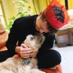 Daniel Howell Instagram - he is a GOOD BOY and i LOVE him even if he ate a BOX of vegan chocolate and puked under the TREE i just don’t want him to lick my FACE