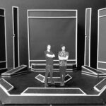 Daniel Howell Instagram - ‪check out the model and concept art for the interactive introverts set (can’t wait for it to be real !) strong dystopian game show aesthetic 👌