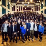 Daniel Howell Instagram - spent the day chatting to students at a school about the internet and how it affects our mental health (a lot) then surprised an assembly with @kensingtonroyal @professorgreen and @thevamps nbd (if you’re interested in what went down and what i spoke about check out @stopspeaksupport 👌) Ark Burlington Danes Academy