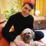 Daniel Howell Instagram - he is a GOOD BOY and i LOVE him even if he ate a BOX of vegan chocolate and puked under the TREE i just don’t want him to lick my FACE