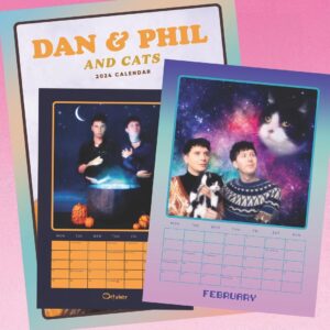 Daniel Howell Instagram - presenting: the Dan and Phil and Cats 2024 Calendar 12 months of dreamy retro photos with a selection of beautiful felines - bless your wall for the coming year with this celebration of ugly sweaters, awkward poses and cute killer kitties. available now on danandphilshop.com 🌍 / us.danandphilshop.com 🌎 photography by the incredible @lindablacker and designed by @divine.gnosis