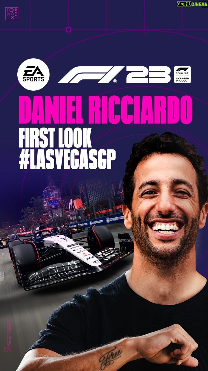 Daniel Ricciardo Instagram - Unbelievably cool that we get to race in Vegas next week š° @EASPORTSF1 invited me to check out the #LasVegasGP track early and it was a blast š„ #F123 is going to be free to play all race weekend, give it a go and see what you think š