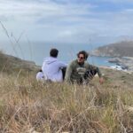 Daniel Sharman Instagram – Lads on tour. Outfitted by @cafeducycliste Catalina Island