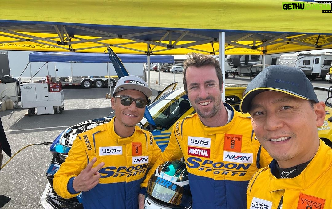 Daniel Wu Instagram - Here we go! Another 25 Hours of Thunderhill adventure. This time it is with team @spoon_typeone and some legendary teammates. I am having deja vu however as we encountered transmission issues during testing yesterday so a new transmission had to be driven up from LA arriving at 10:30pm last night and crew having to work late into the night getting it all back together. Hopefully we’ll be ready for the start in 3 hours! Fingers crossed! Follow my stories for updates. @spoonsportsusa @titan7wheels