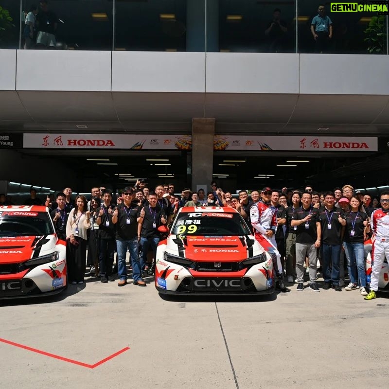 Daniel Wu Instagram - It was fantastic racing with @thatdanielwu this weekend in Shanghai! Hope you enjoyed working with us and racing the @jas.motorsport Honda Civic TCR! #TCRSeries #Honda #TypeR Shanghai International Circuit