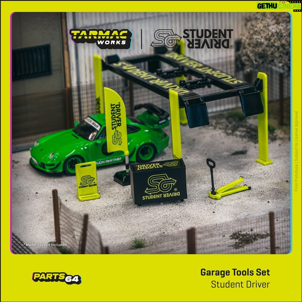 Daniel Wu Instagram - The Student Driver x Tarmac Works Collab Garage Tools Set in 1:64 scale is now open for pre-orders via the Tarmac Works authorised resellers! This will go perfectly with any of the Student Driver model cars so not to be missed! *model car is sold separately #tarmac #tarmacworks #modelcar #modelcars #diecast #164scale #64scale #scale64 #PARTS64 #studentdriver #danielwu #sungkang